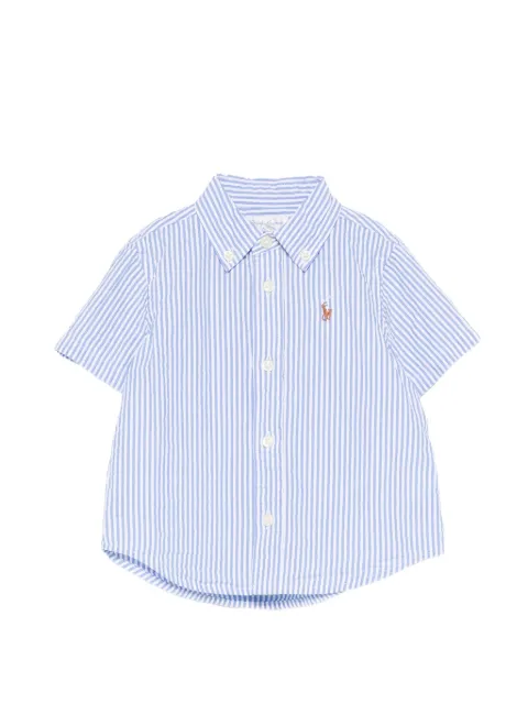 POLO RALPH LAUREN KIDS camisa con botones y rayas estampadas