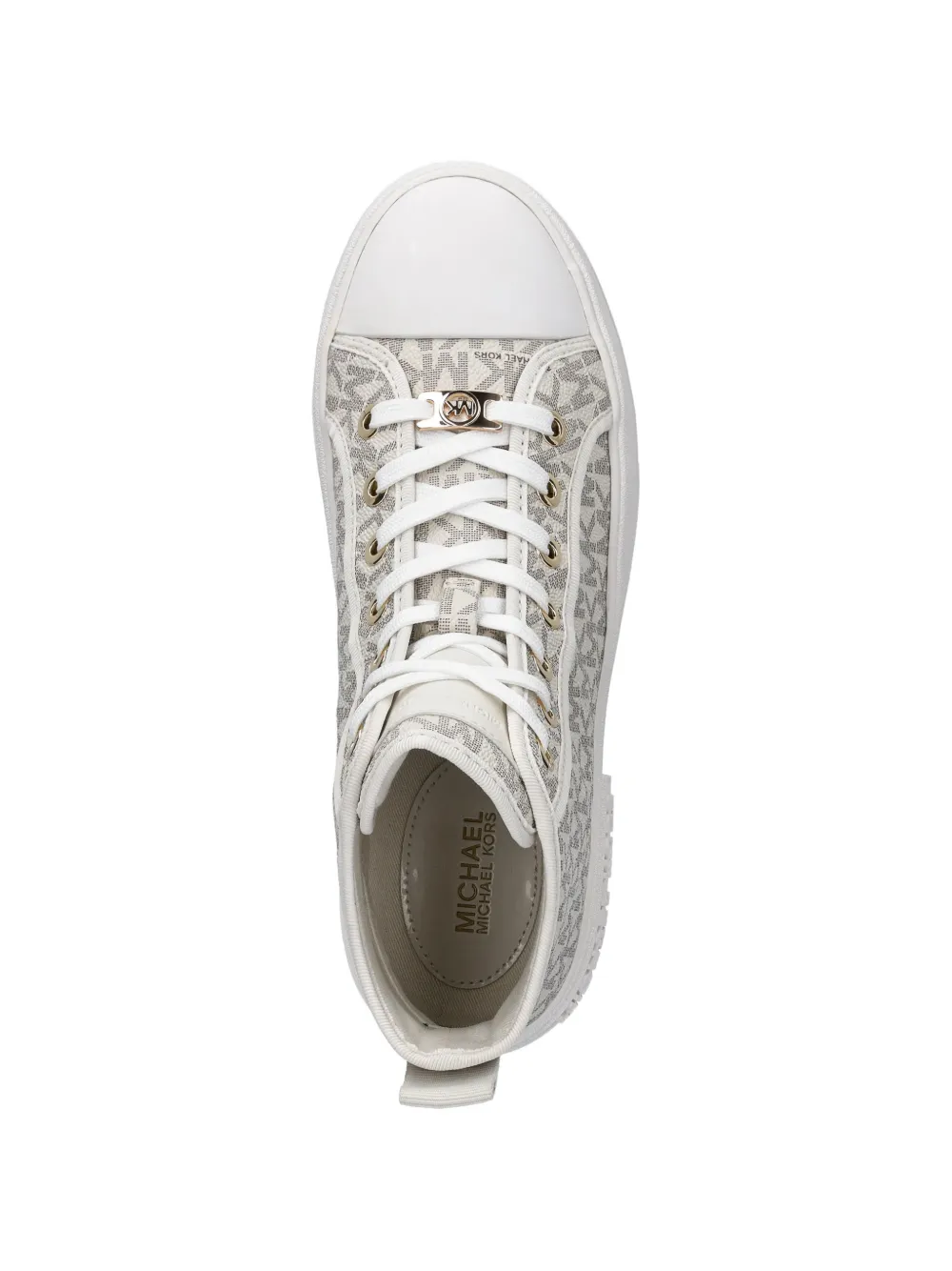 Michael Kors Evy high-top sneakers met monogram Beige