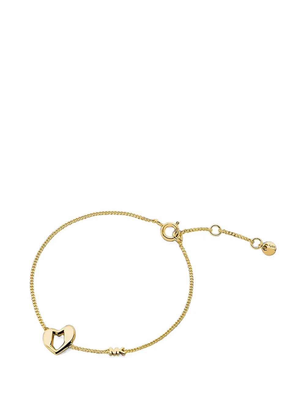 Michael Kors heart-motif curb-chain bracelet - Oro
