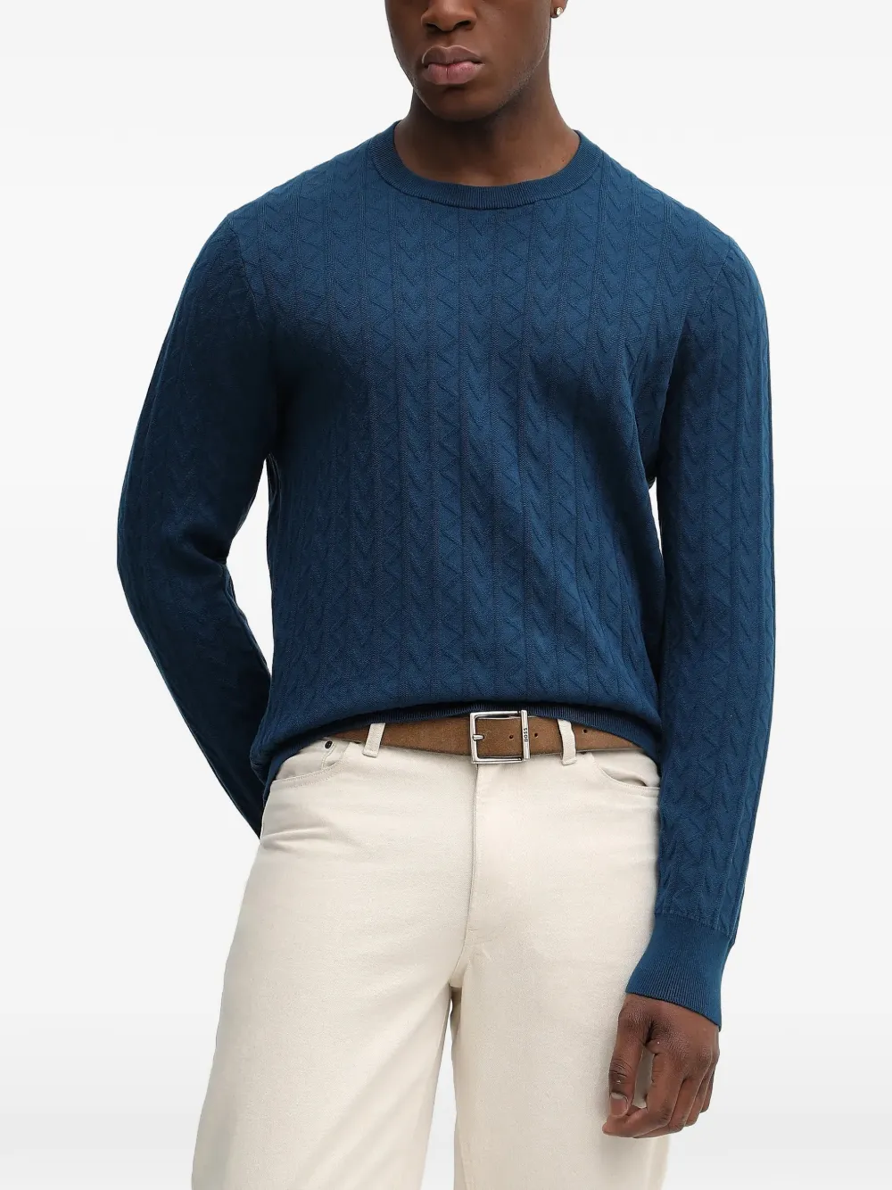 Michael Kors logo-jacquard jumper - Blau