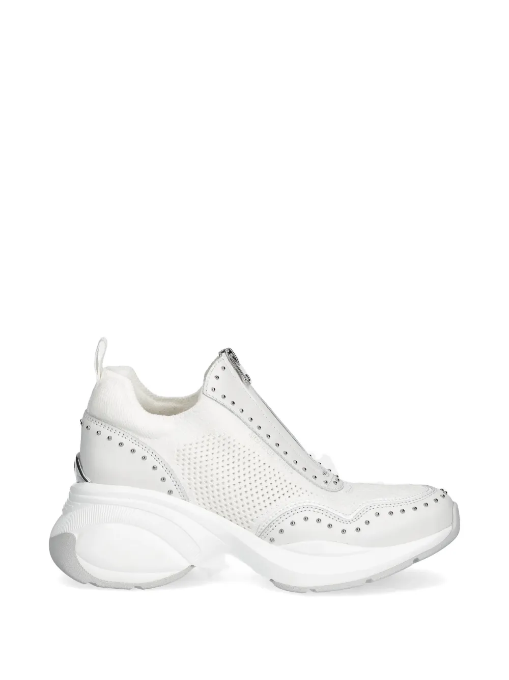 Michael Michael Kors Zuma studded zip sneakers - Bianco