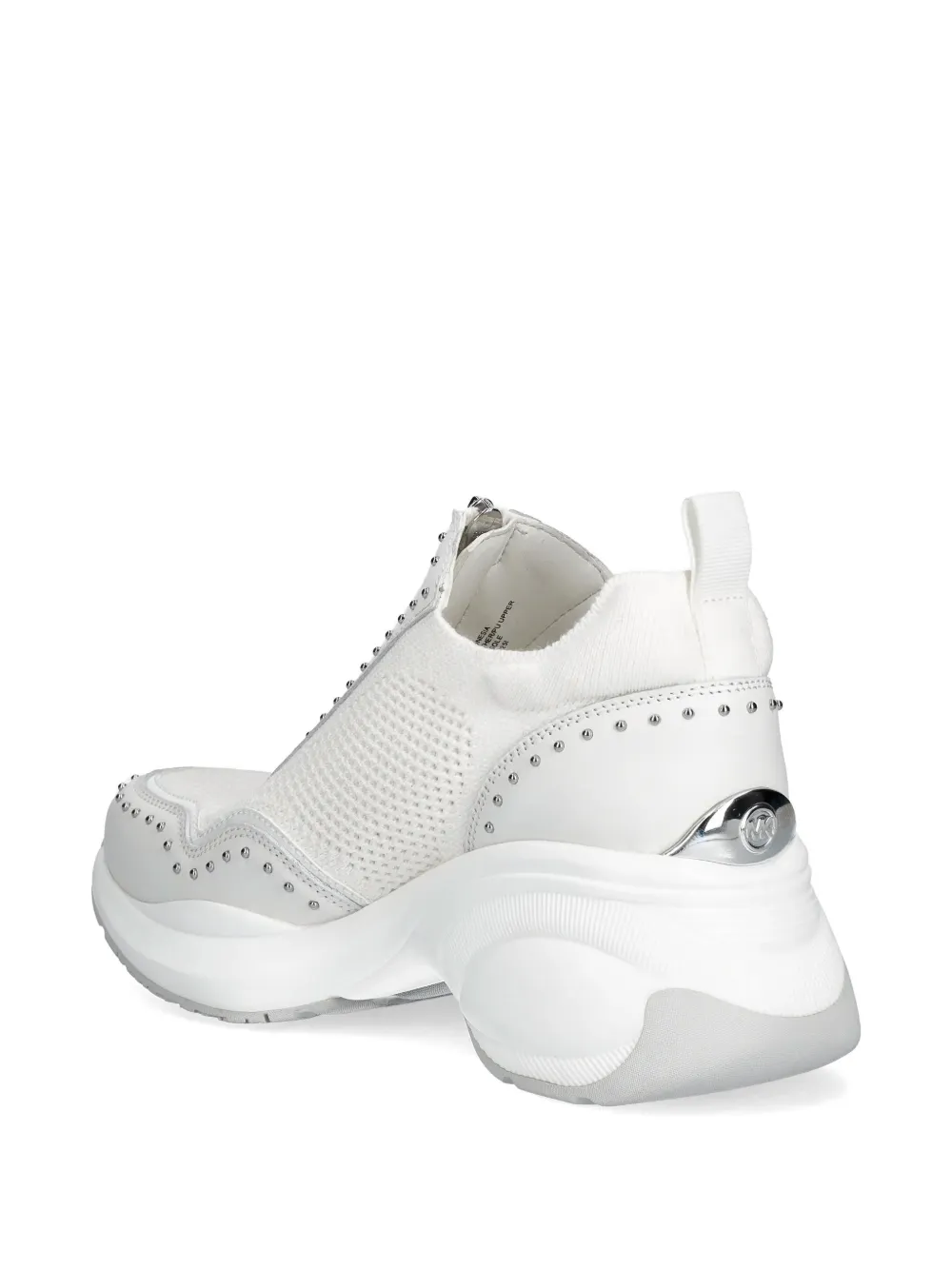 Michael Kors Zuma sneakers met studs en rits Wit