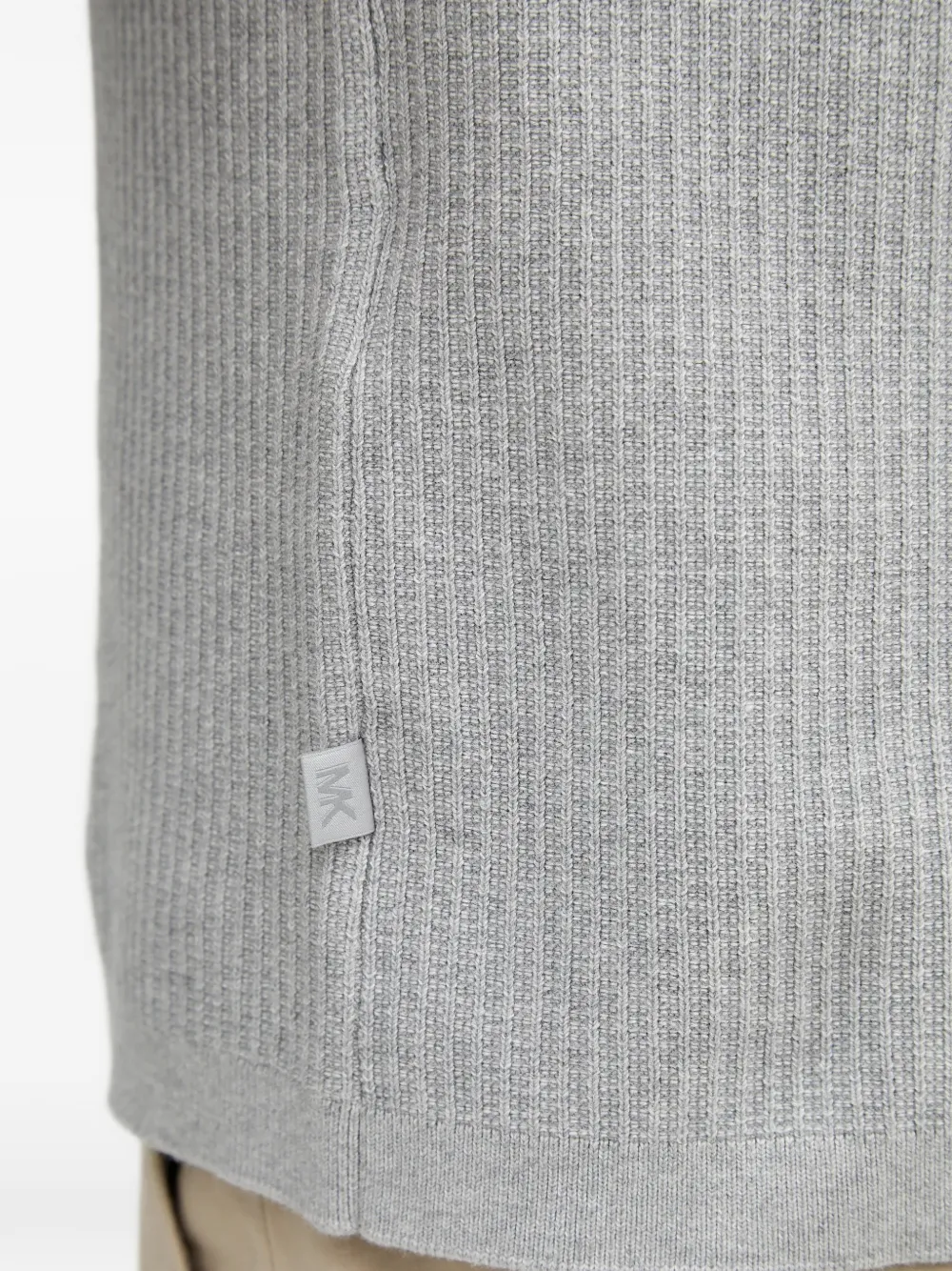 Michael Kors Ribgebreid poloshirt Grijs