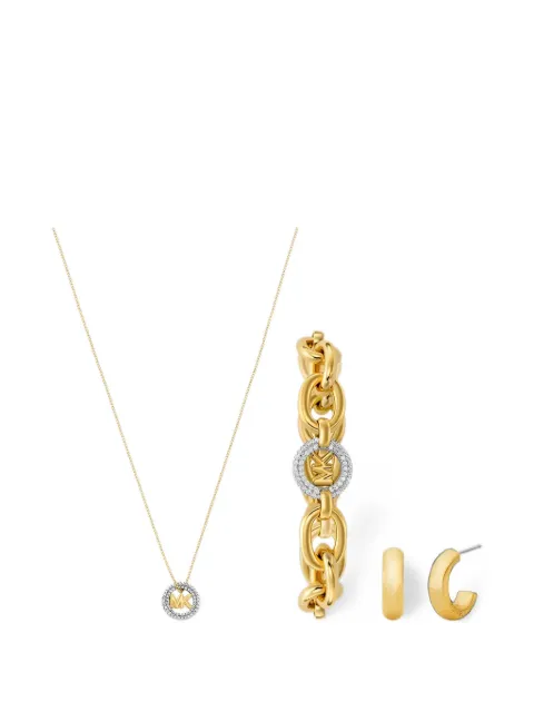 Michael Kors logo-plaque necklace (set of three)