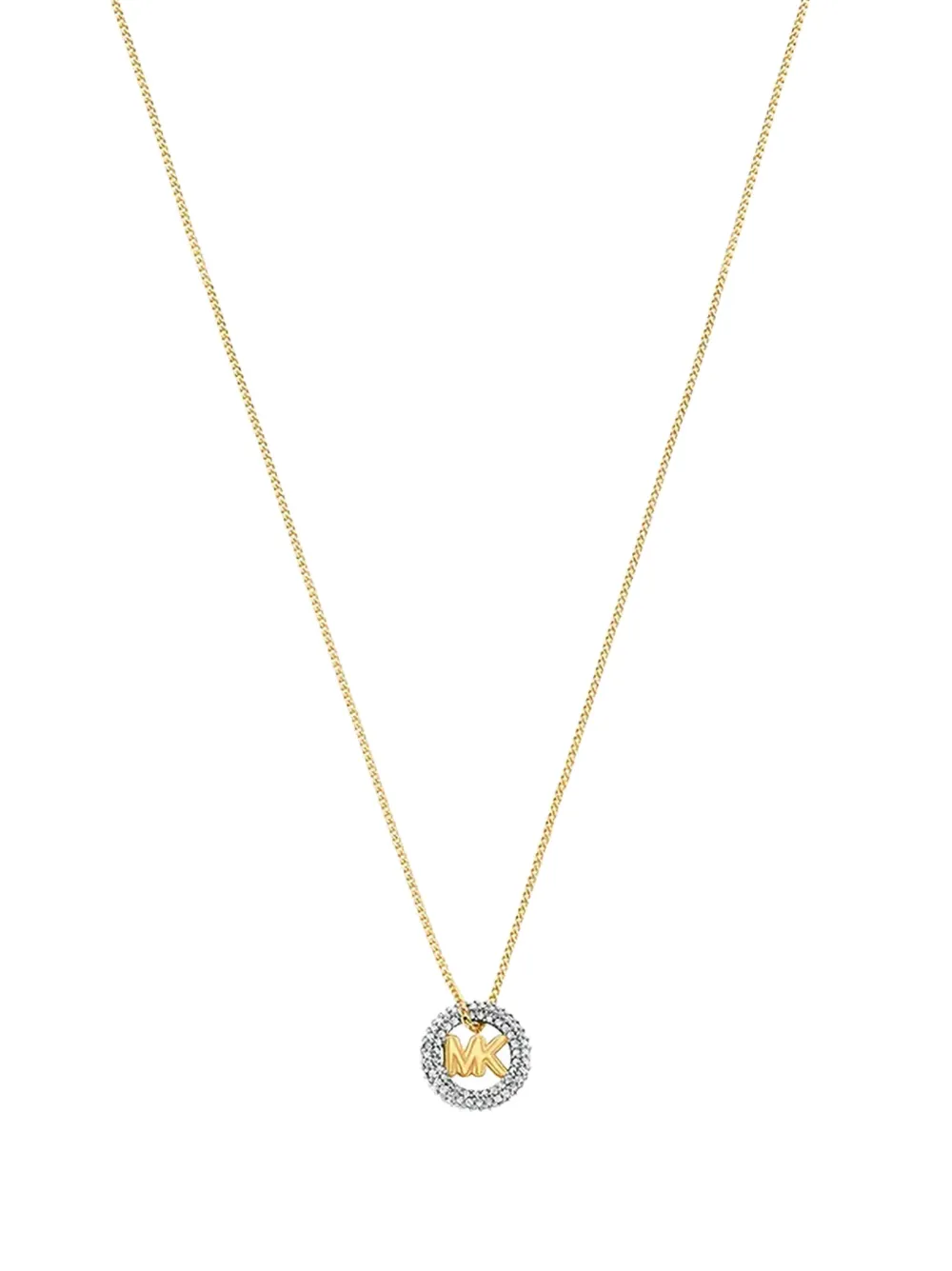 Michael Kors logo-plaque necklace (set of three) - Gold