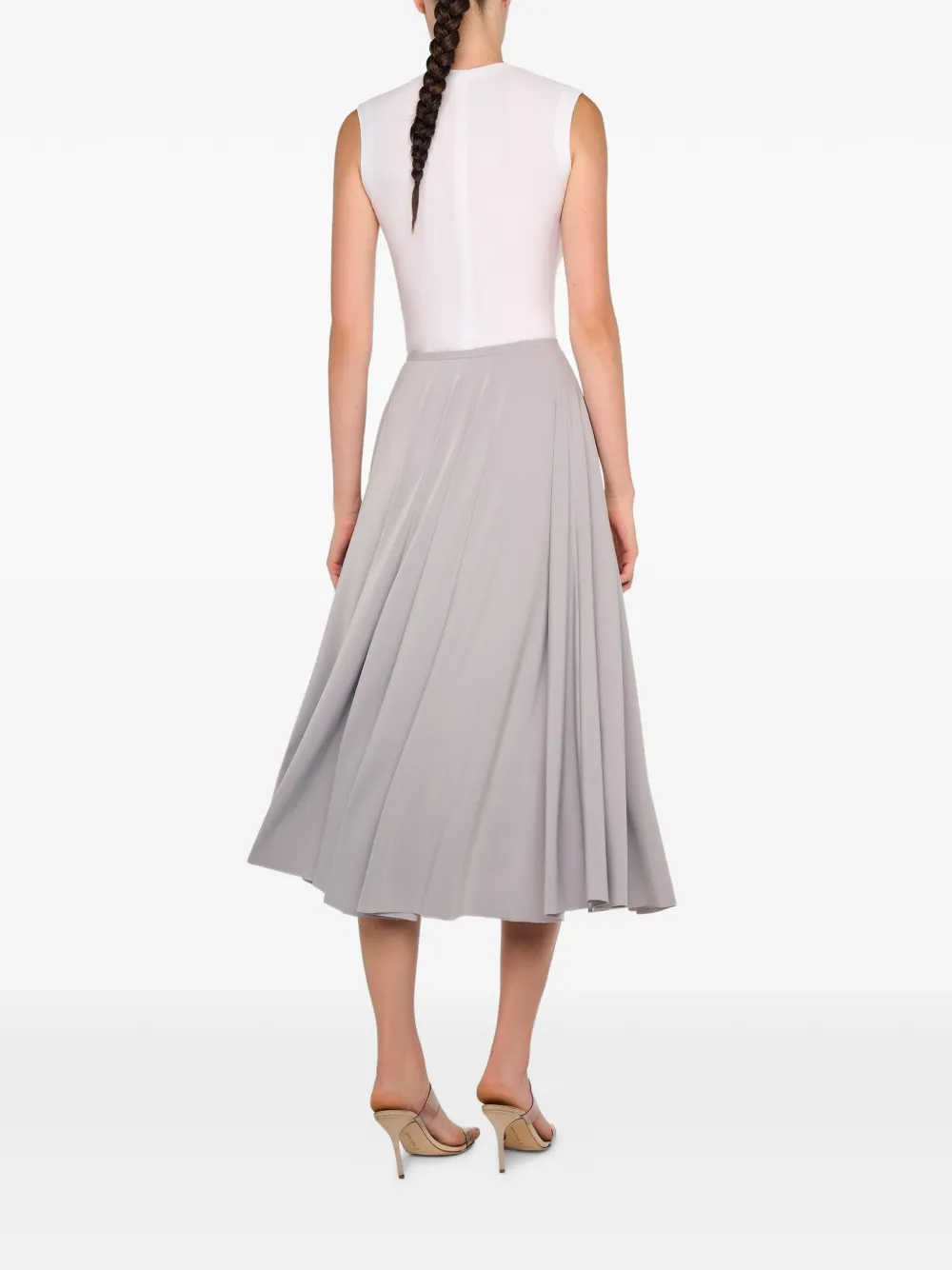  Norma Kamali Flared Skirt - Grey 