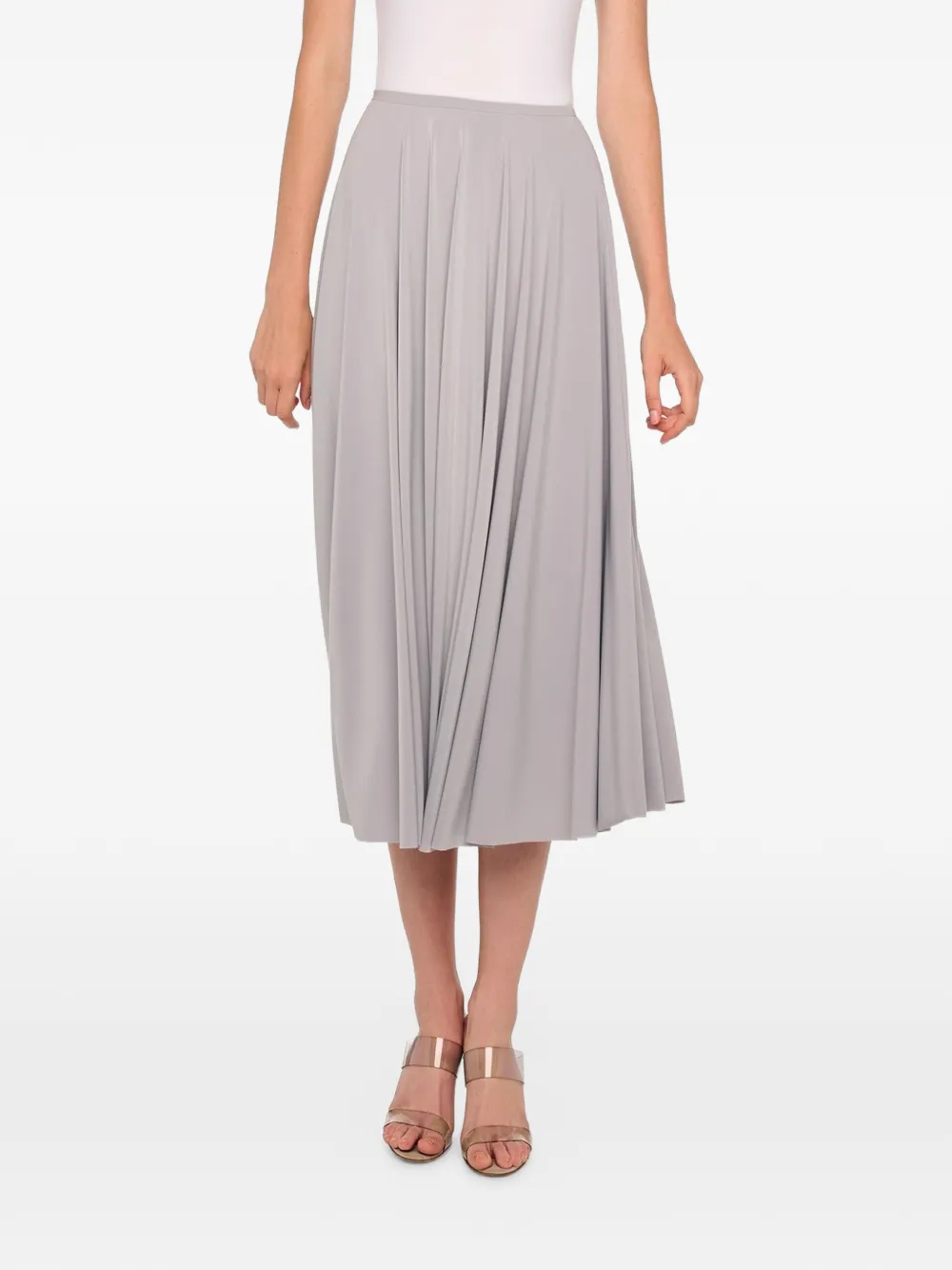 Norma Kamali flared skirt - Grigio