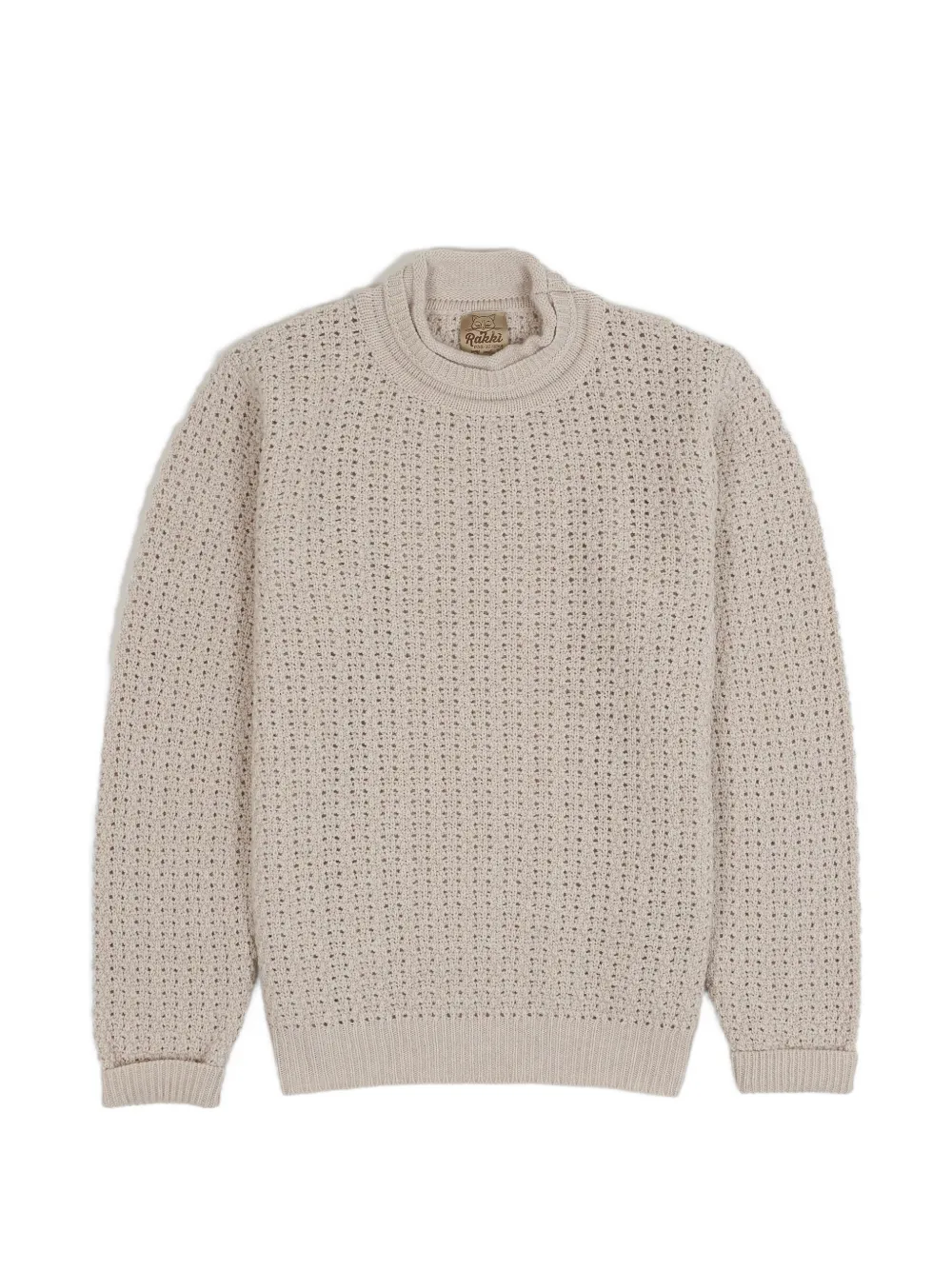 RAKKI long-sleeve crochet sweater - Toni neutri