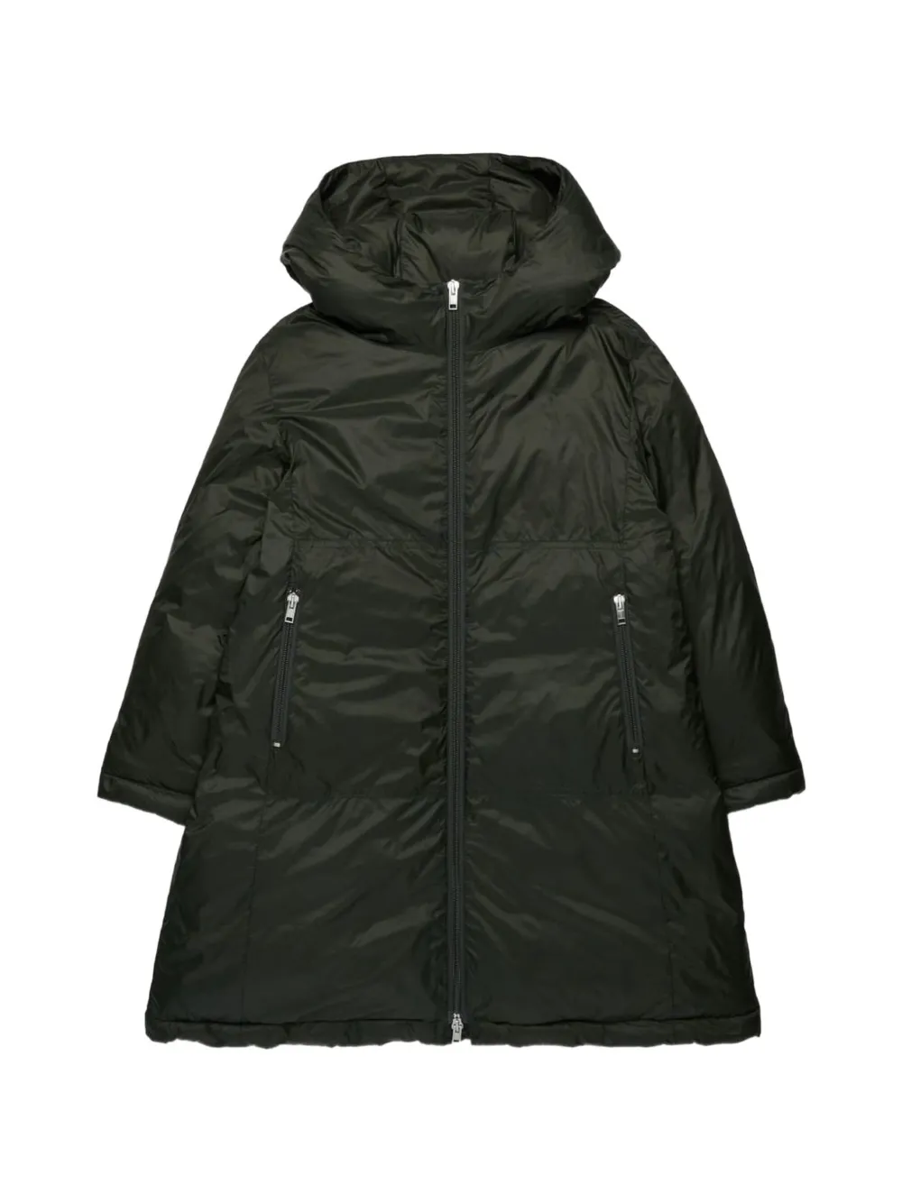Marni Kids hooded zip padded coat - Verde