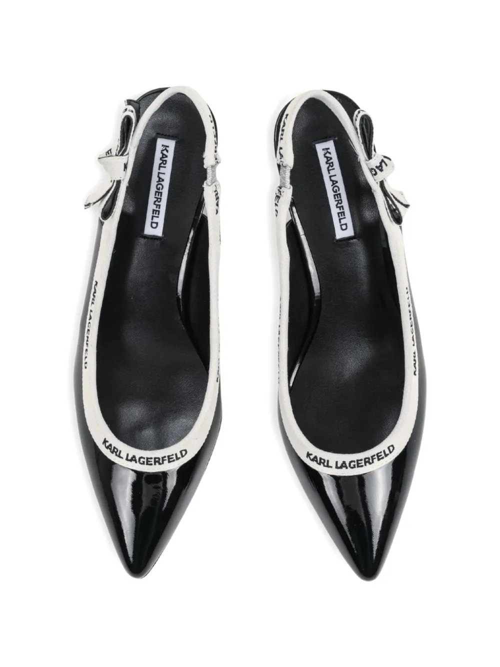 Karl Lagerfeld Panache slingback pumps met hak Zwart