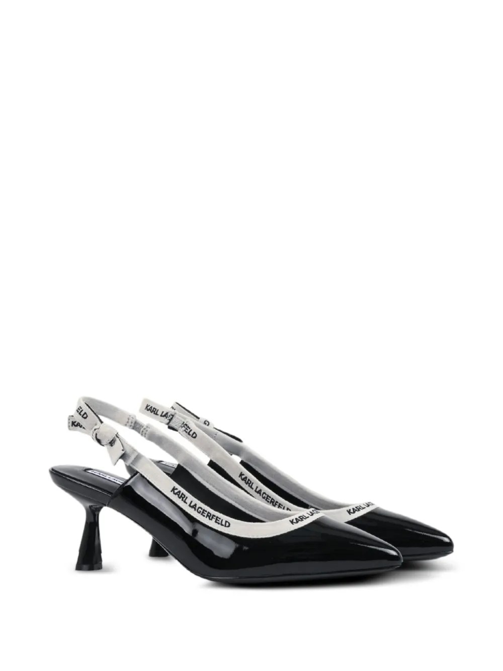Karl Lagerfeld Panache slingback pumps met hak Zwart
