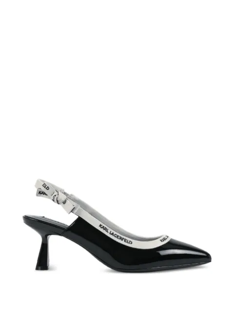 Karl Lagerfeld Panache ribbon slingback heeled pumps