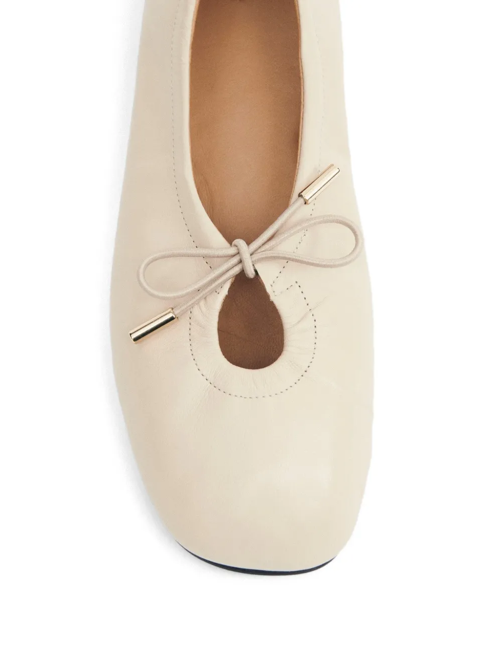 ALOHAS Rosalind ballerina's met strik Beige