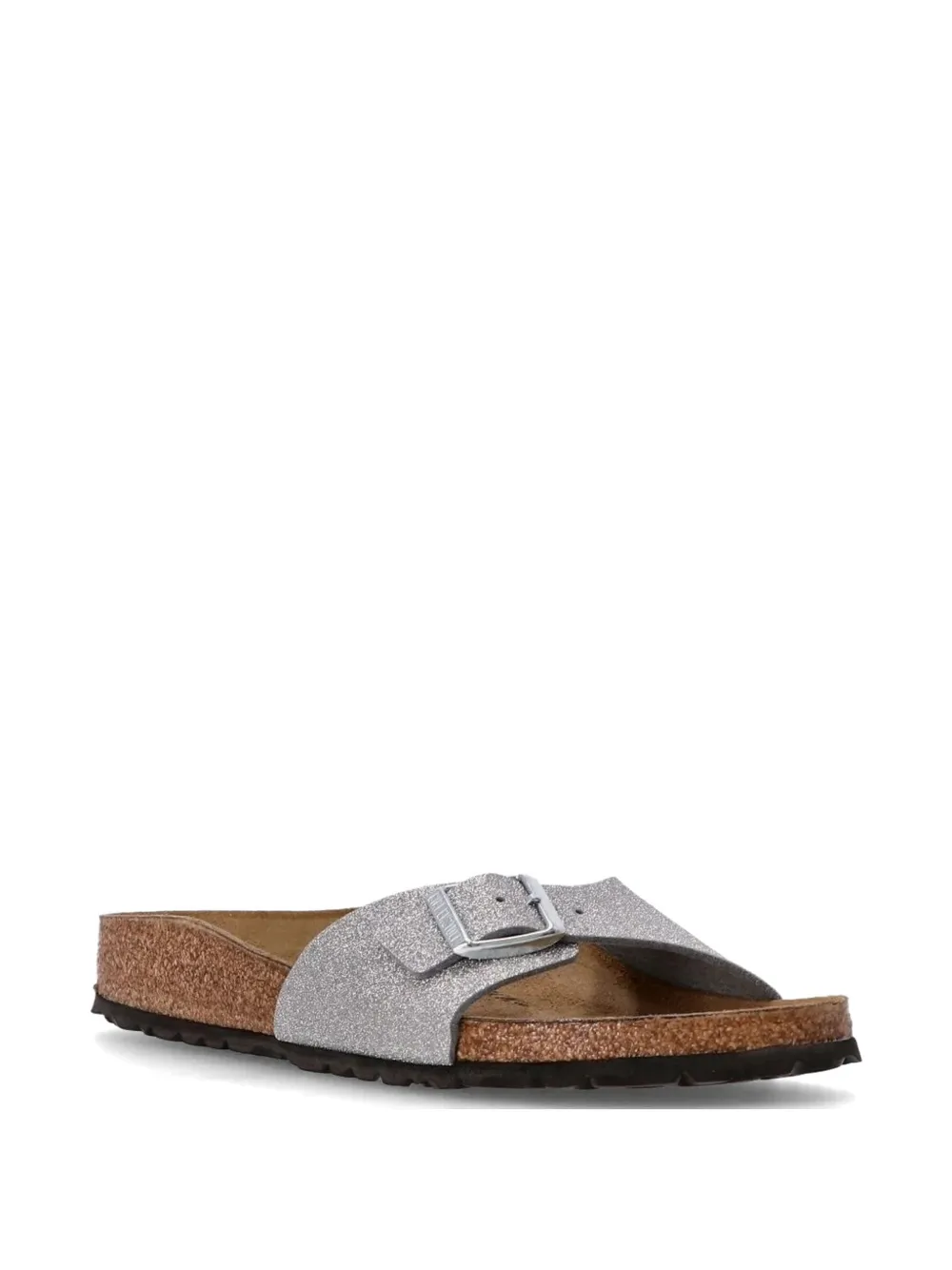 Birkenstock Madrid BS slippers met gesp Zilver