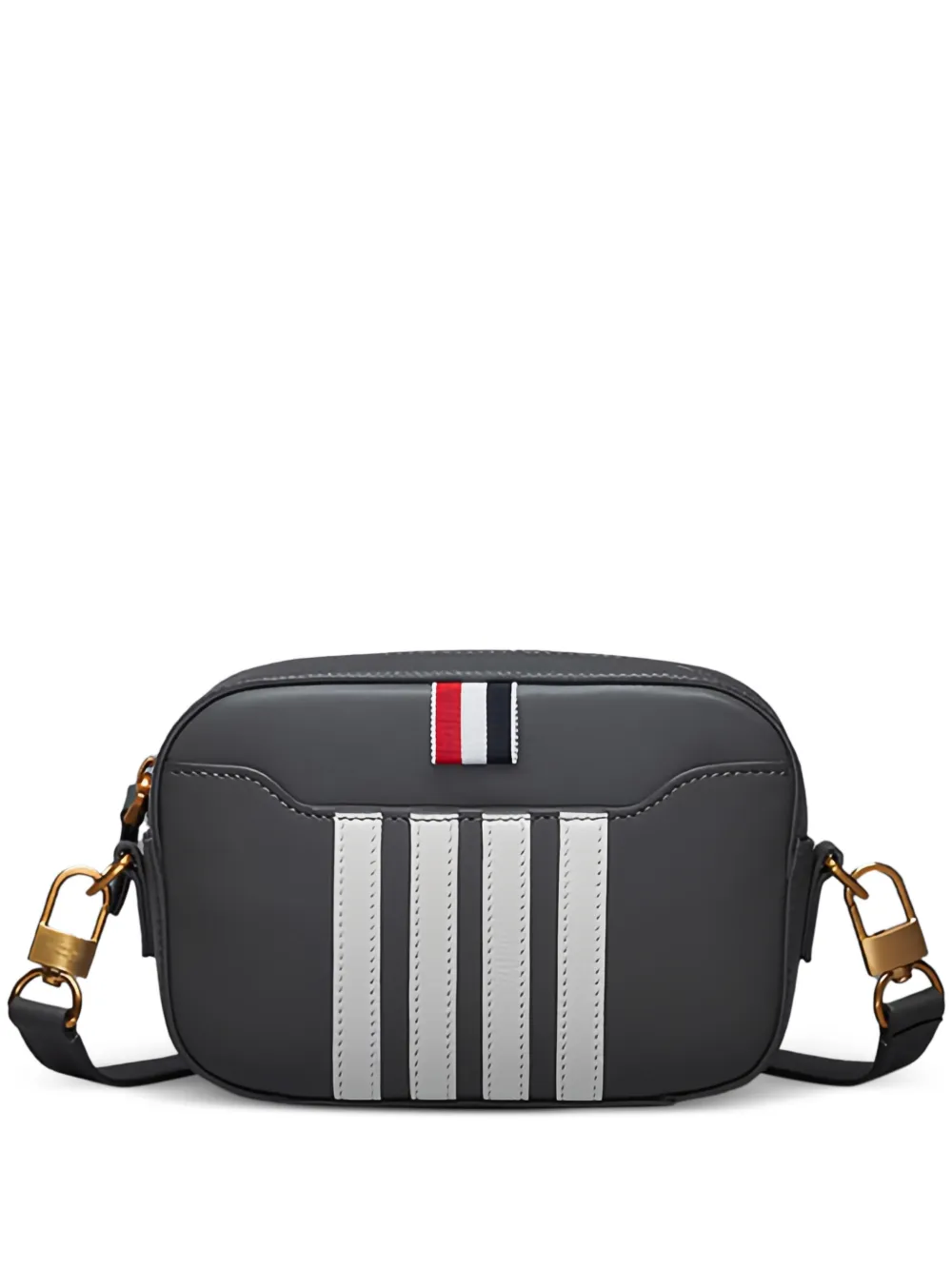 Thom Browne stripe satchel bag - Grigio