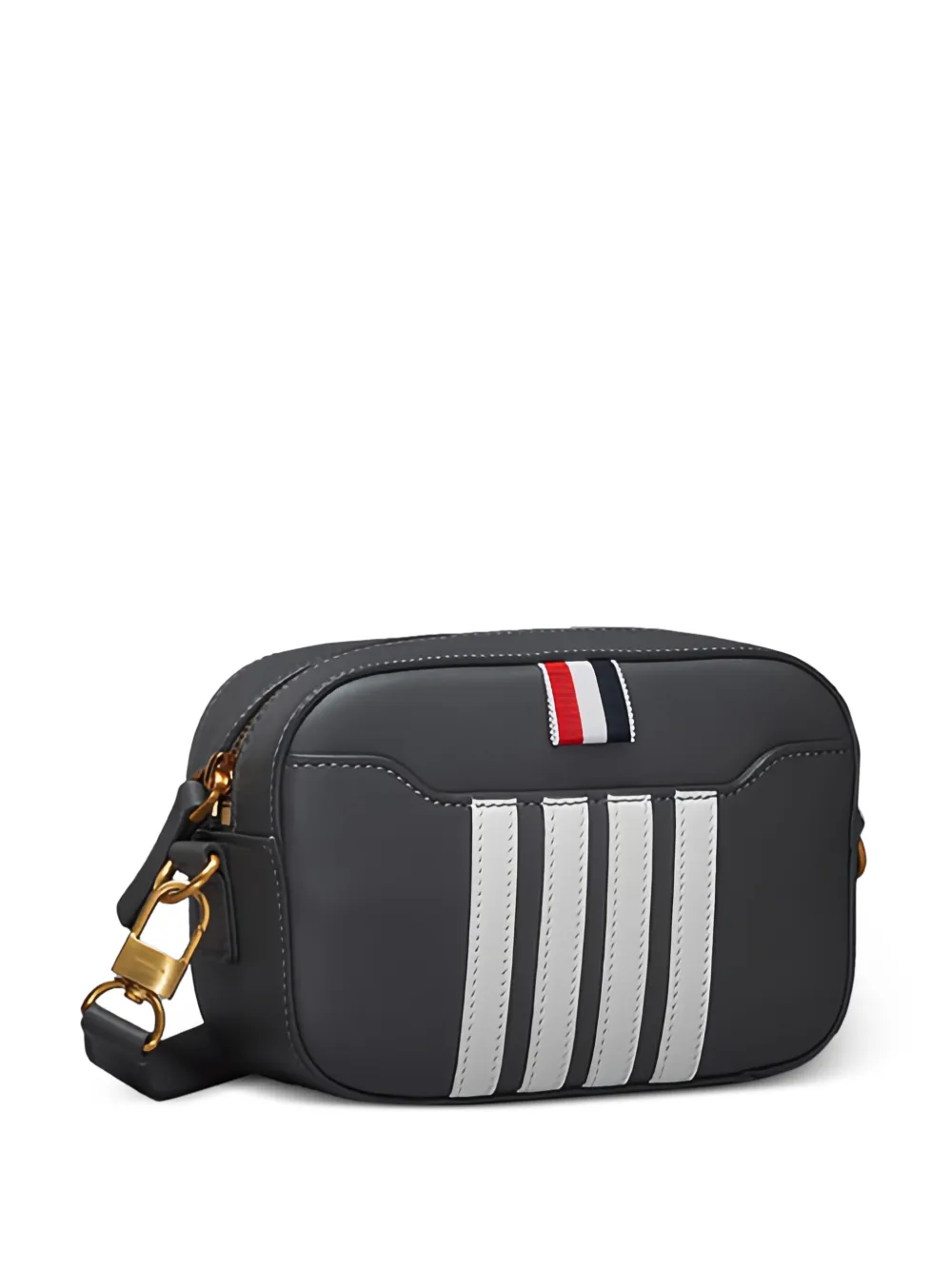  Thom Browne Stripe Satchel Bag - Grey 