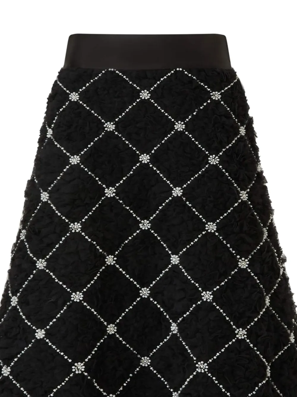  Edward Achour Paris Diamond Quilted Skirt - Black 
