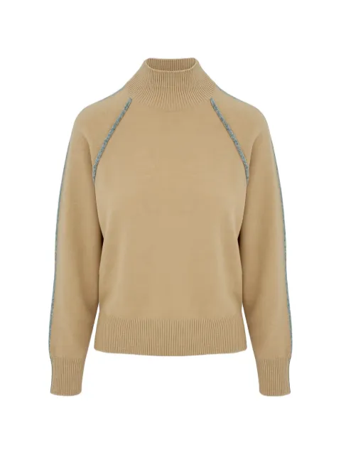 Lorena Antoniazzi ribbed funnel neck sweater