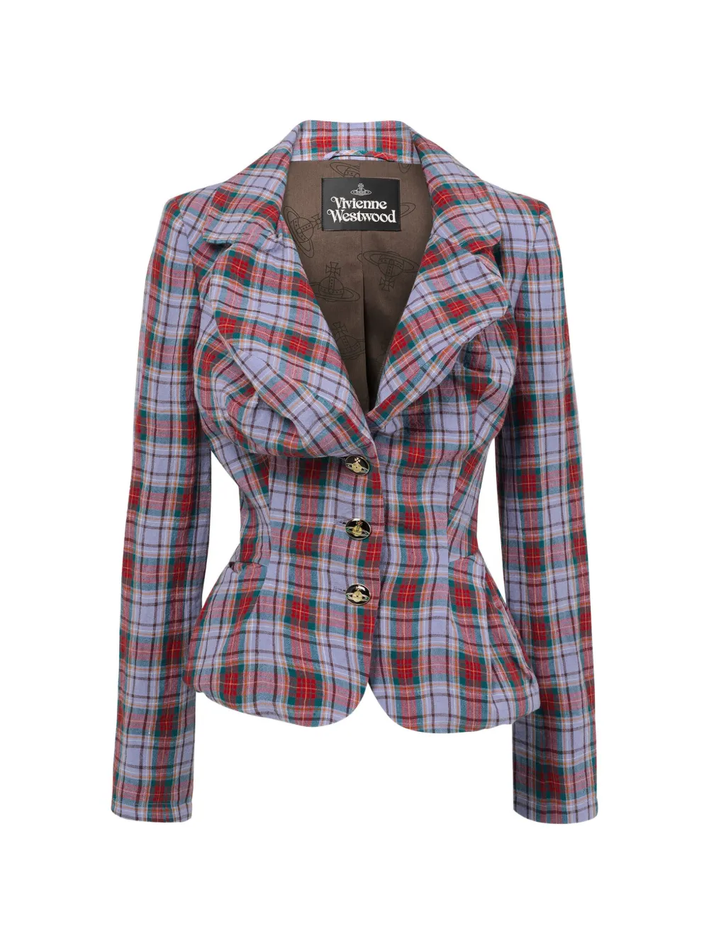 Vivienne Westwood tartan button jacket - Viola