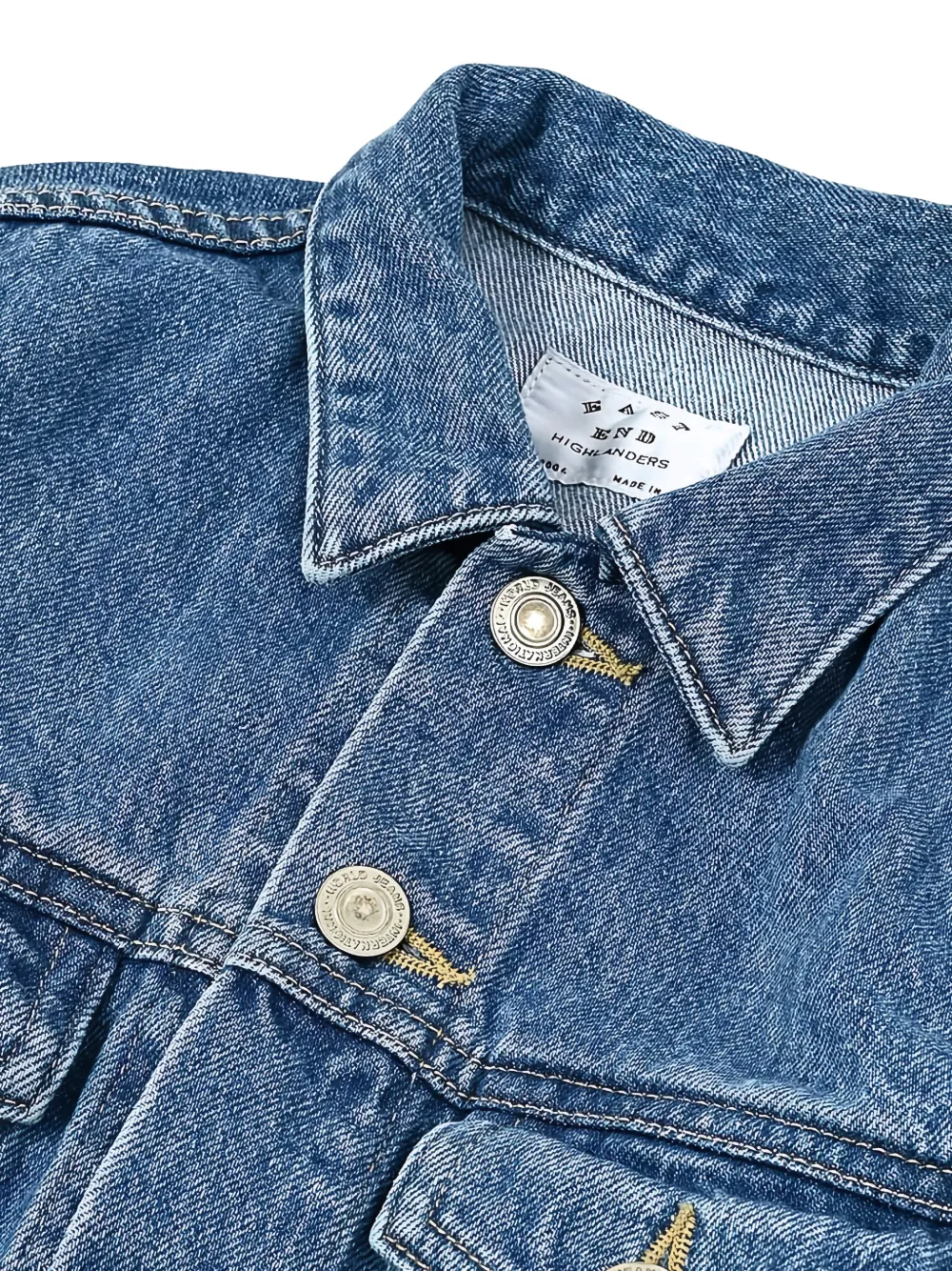  East End Highlanders Buttoned Chest-pocket Jacket - Blue 
