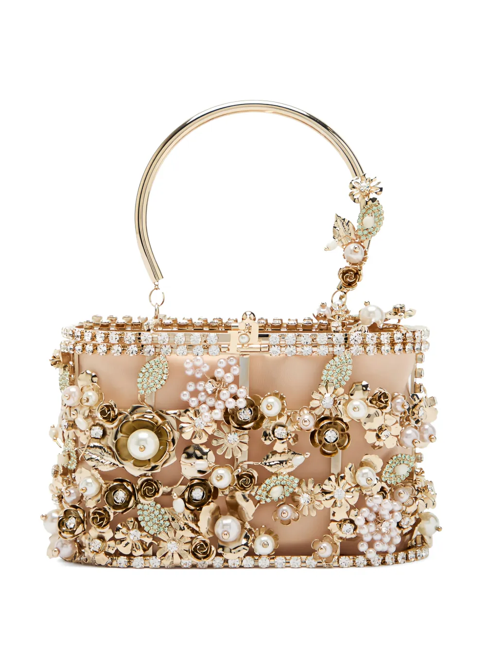 Rosantica floral embellished mini bag - Toni neutri