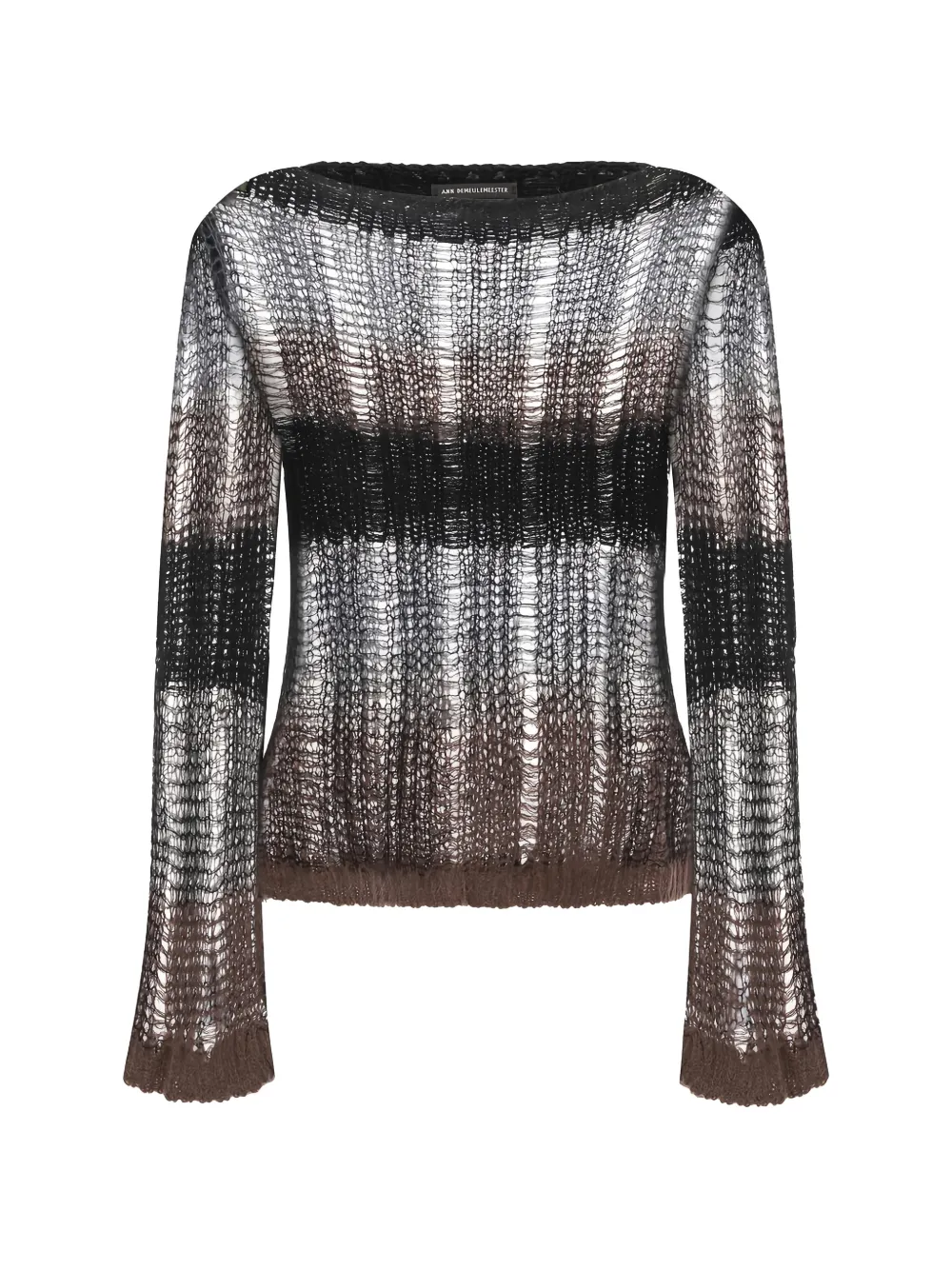 Ann Demeulemeester crew neck slim-fit knitwear - Nero