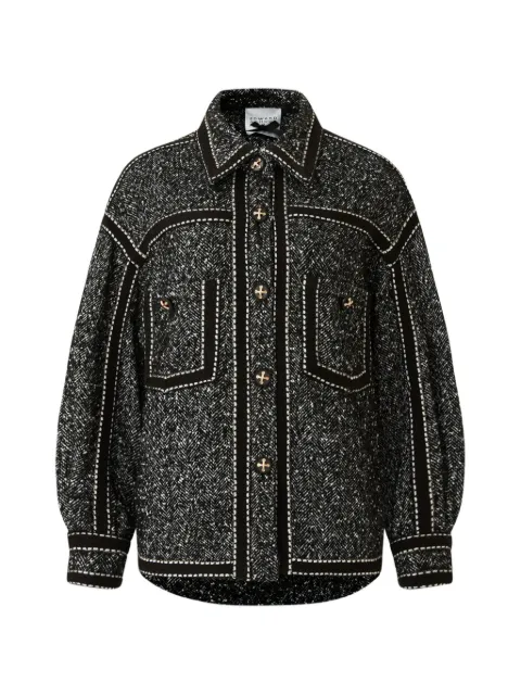 Edward Achour Paris button-up contrast-trim jacket