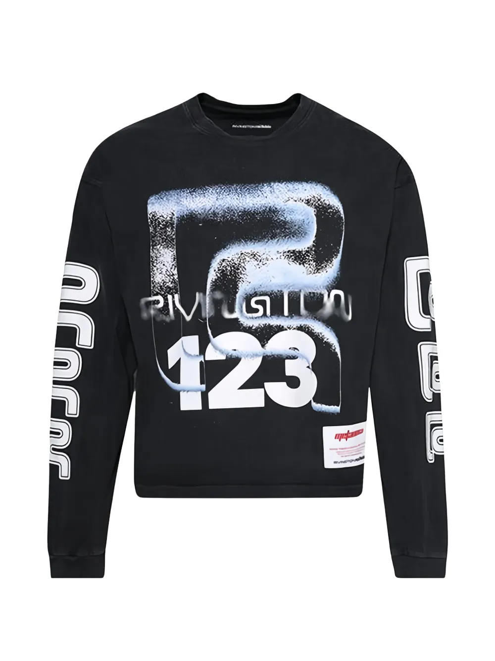 RIVINGTON ROI REBIS long-sleeved printed T-shirt - Nero