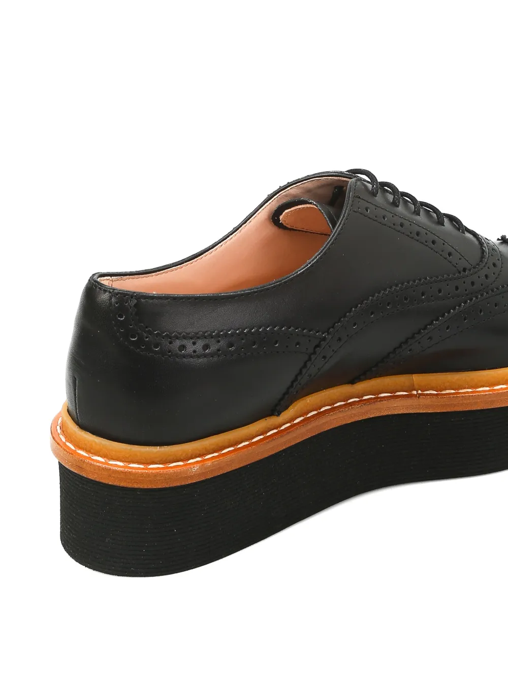 Tod's platform brogue derby shoes Zwart