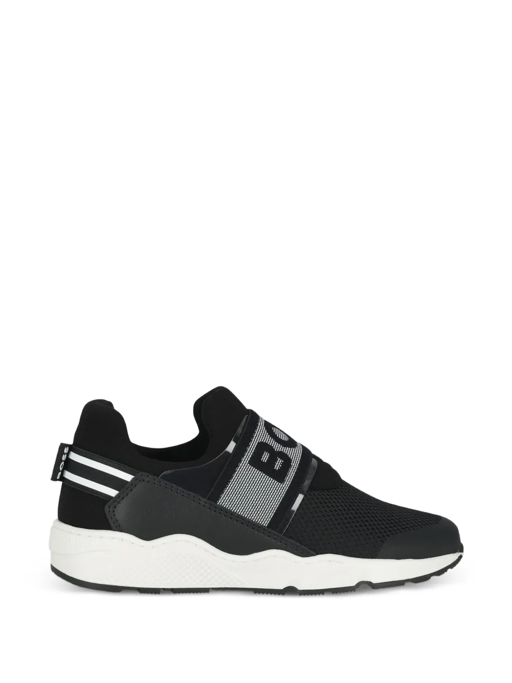 BOSS Kidswear logo-strap sneakers Zwart
