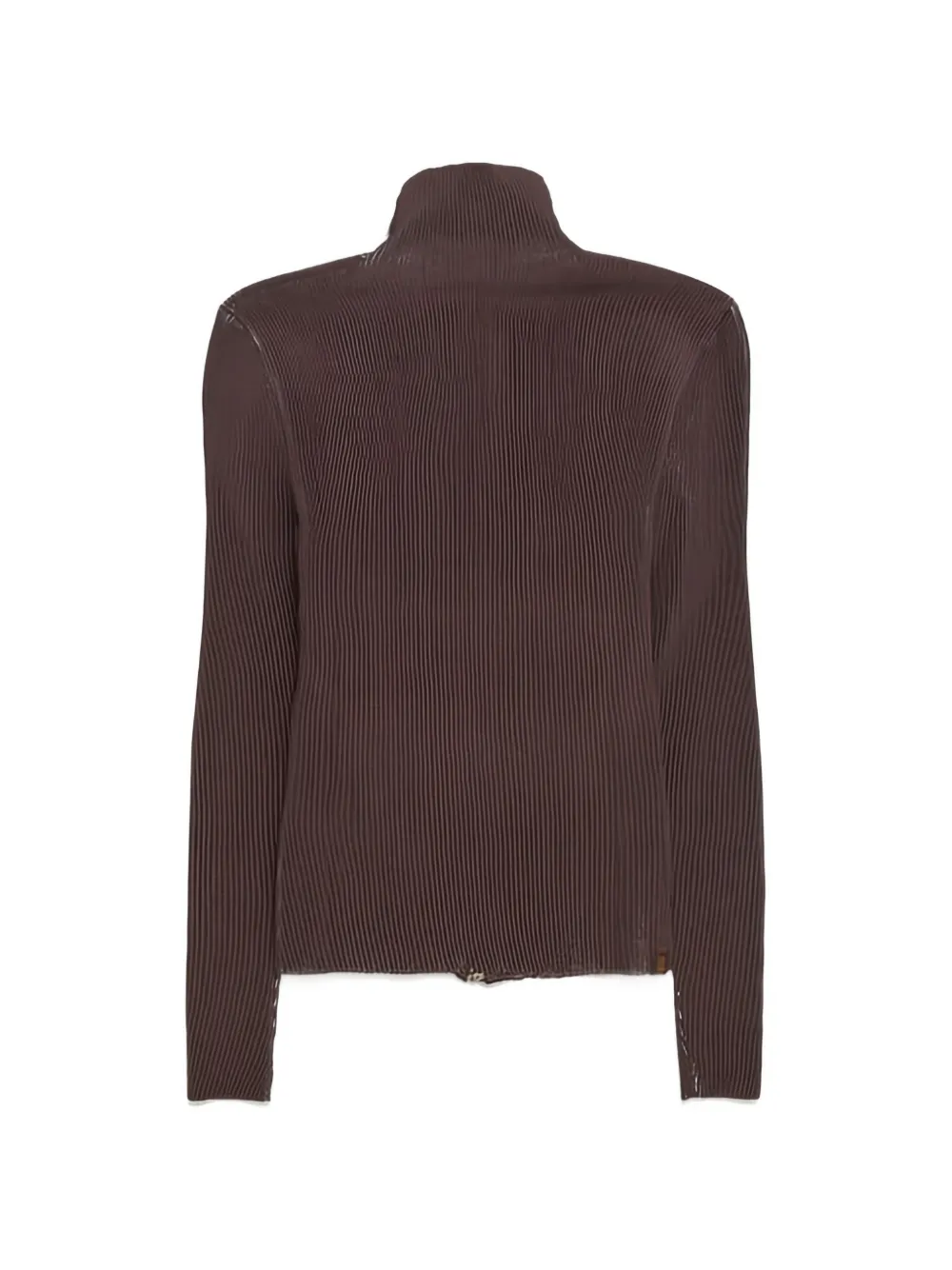  Isa Boulder Zip-up Ribbed Cardigan - Brown 