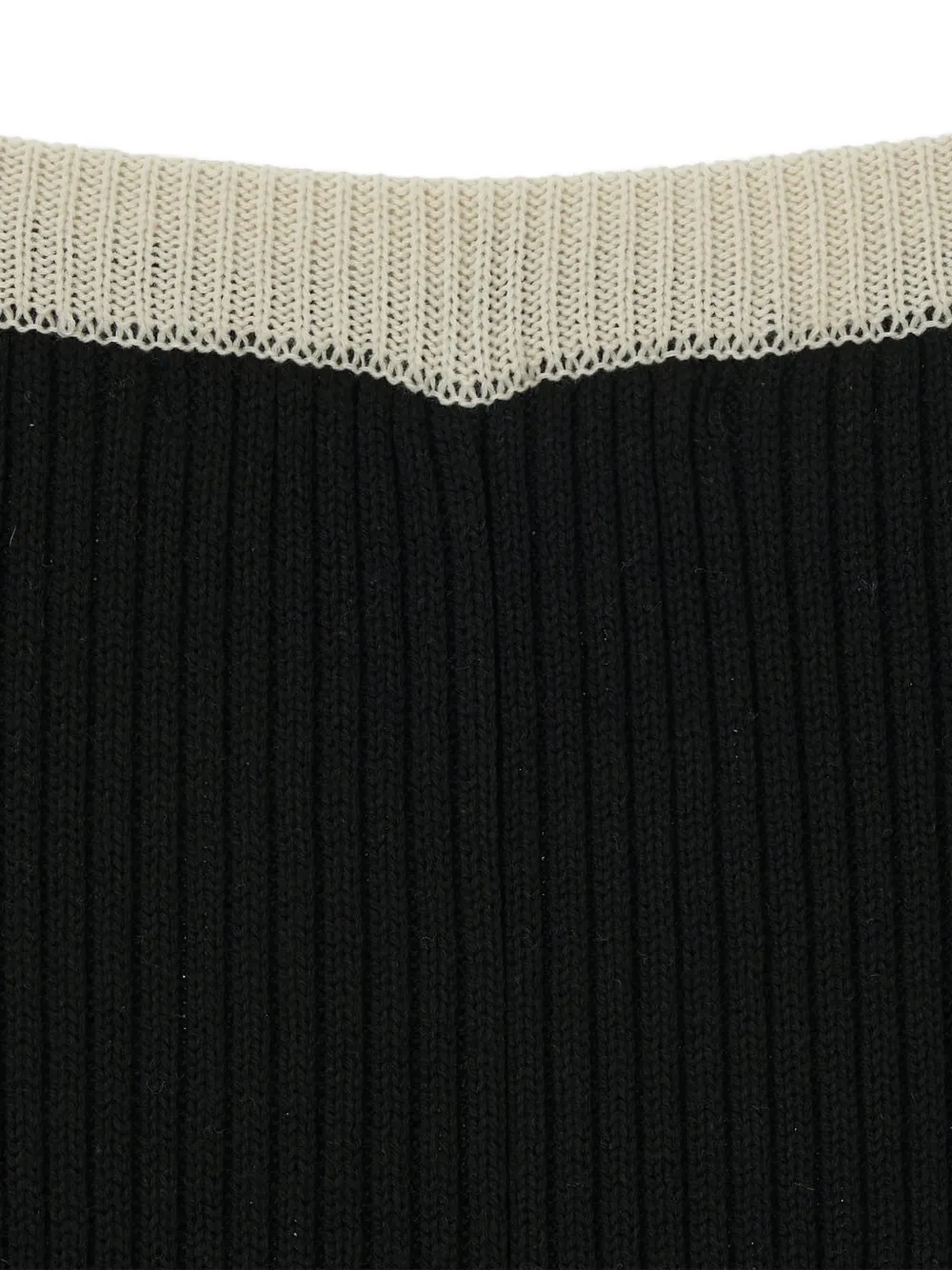 Kimhekim Geribbelde broek met contrasterende taille Zwart