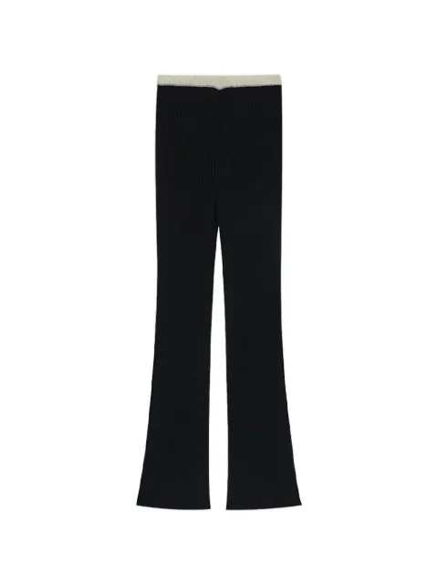 Kimhekim 콘트라스트 웨이스트 골지 팬츠