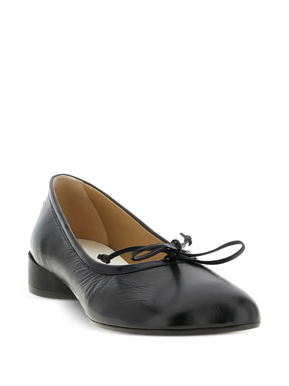 MM6 Maison Margiela single-stitch bow-detail pumps Zwart