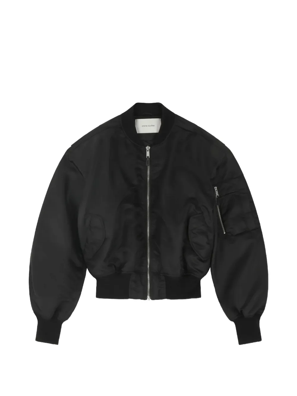 ENTIRE STUDIOS zip-up bomber jacket - Nero