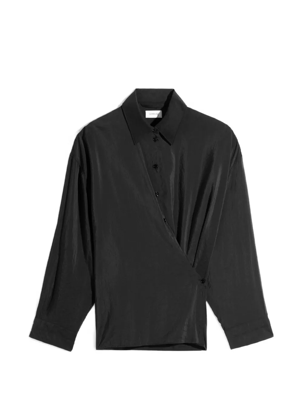 LEMAIRE twisted collar shirt - Nero