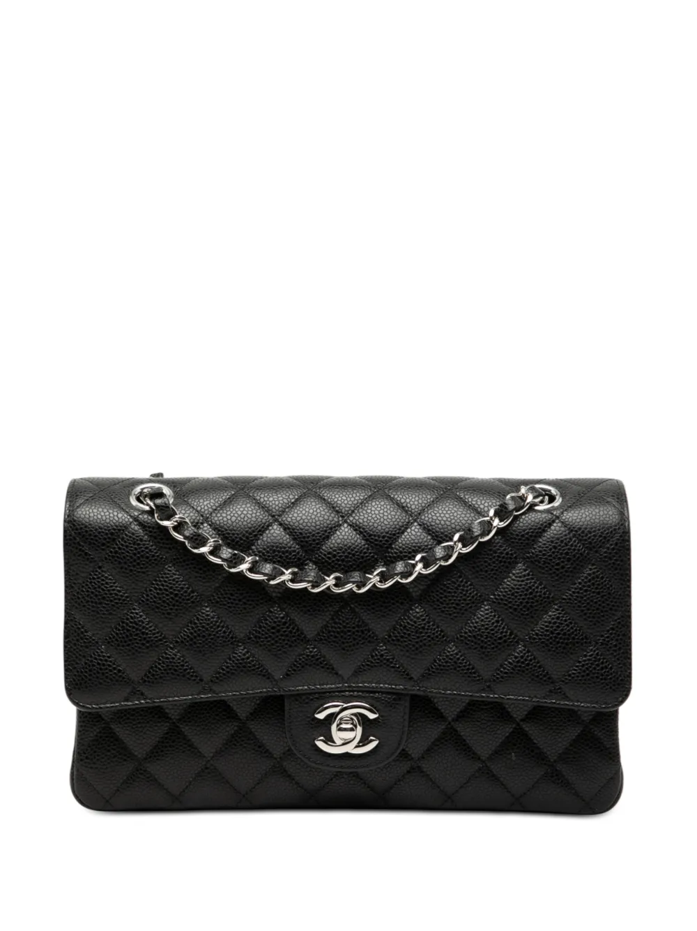 CHANEL Pre-Owned 2019 Medium Classic Caviar Double Flap shoulder bag - Nero