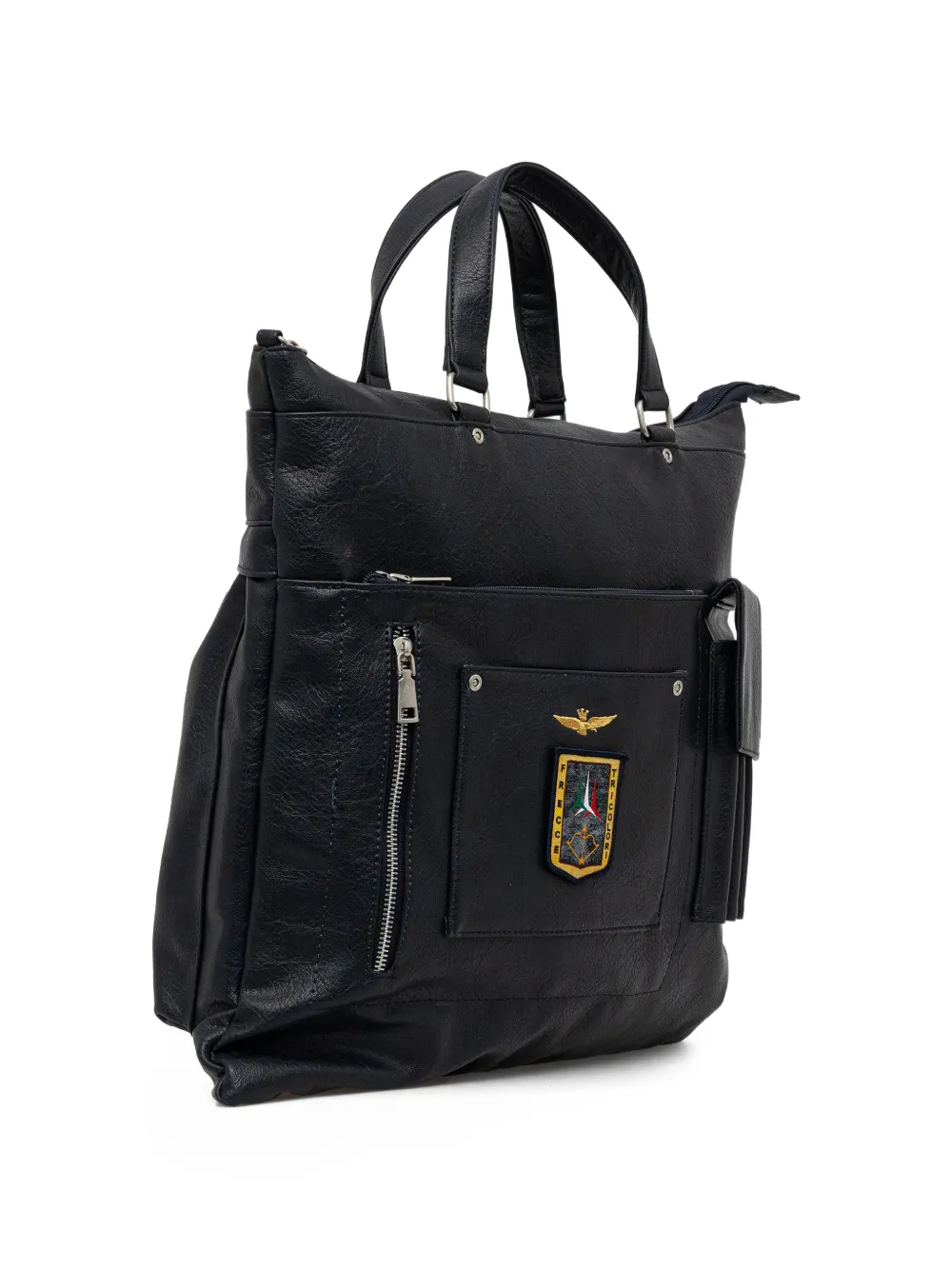 Aeronautica Militare Draagtas met logopatch Zwart