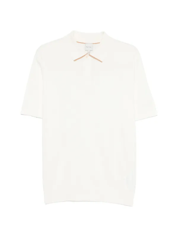 Paul Smith Buttoned Polo Shirt in Neutrals