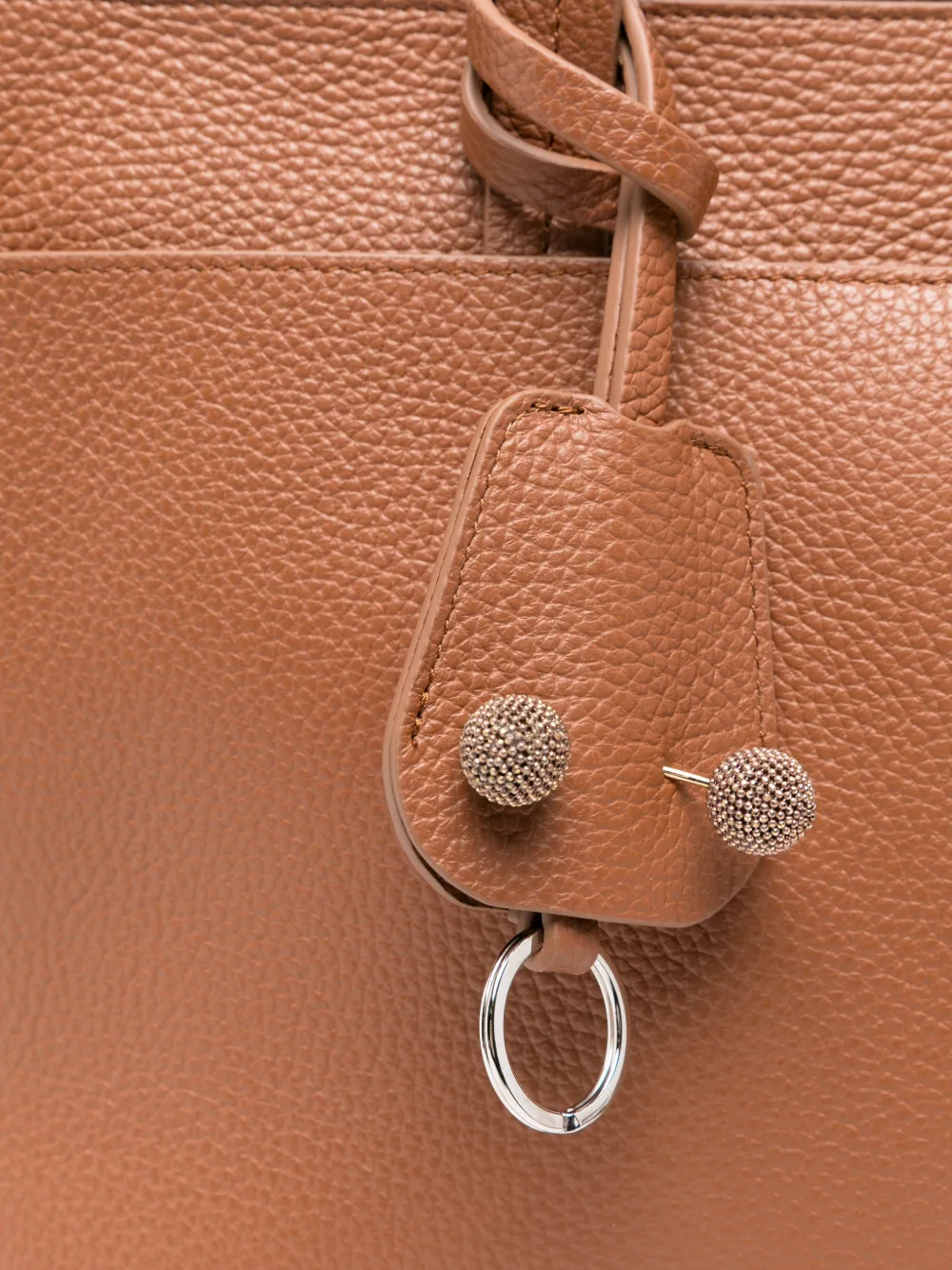 Fabiana Filippi Leren shopper Bruin
