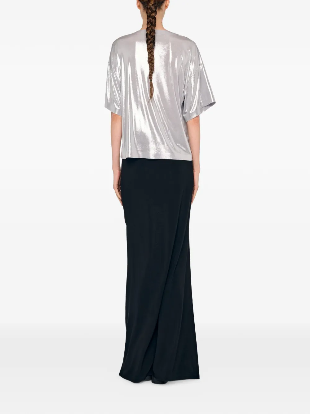  Norma Kamali Boxy Short-sleeve T-shirt - Silver 
