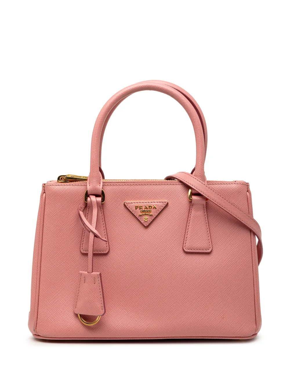Prada Pre-Owned 2000-2013 Mini Saffiano Lux Galleria Double Zip satchel - Rosa