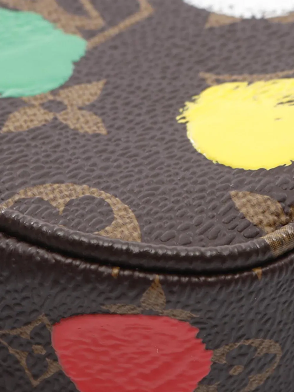 2021-2026 Yayoi Kusama Monogram Painted Dots Multi Pochette Accessoires Satchel