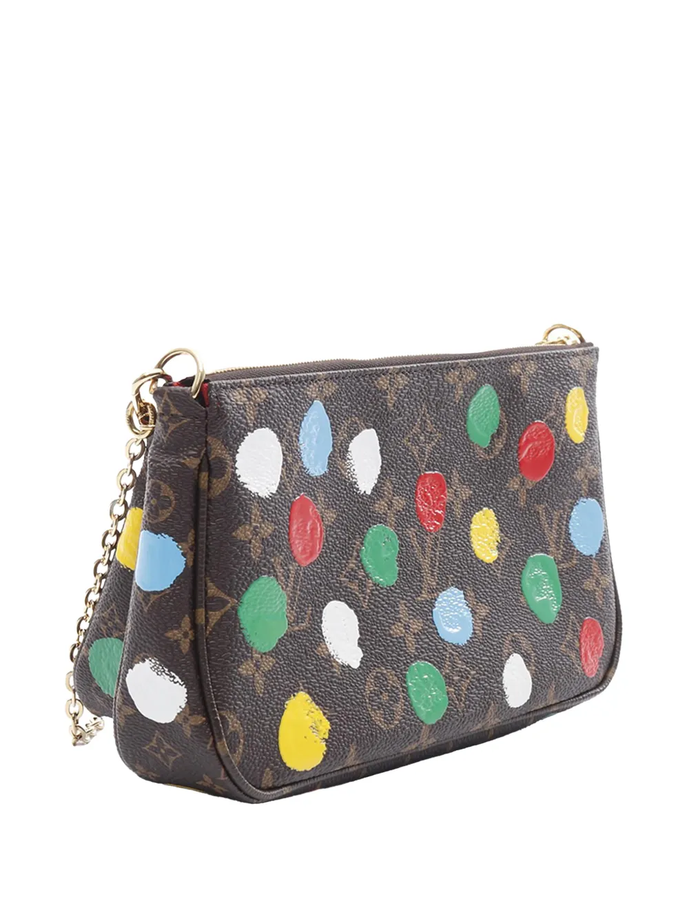 2021-2026 Yayoi Kusama Monogram Painted Dots Multi Pochette Accessoires Satchel