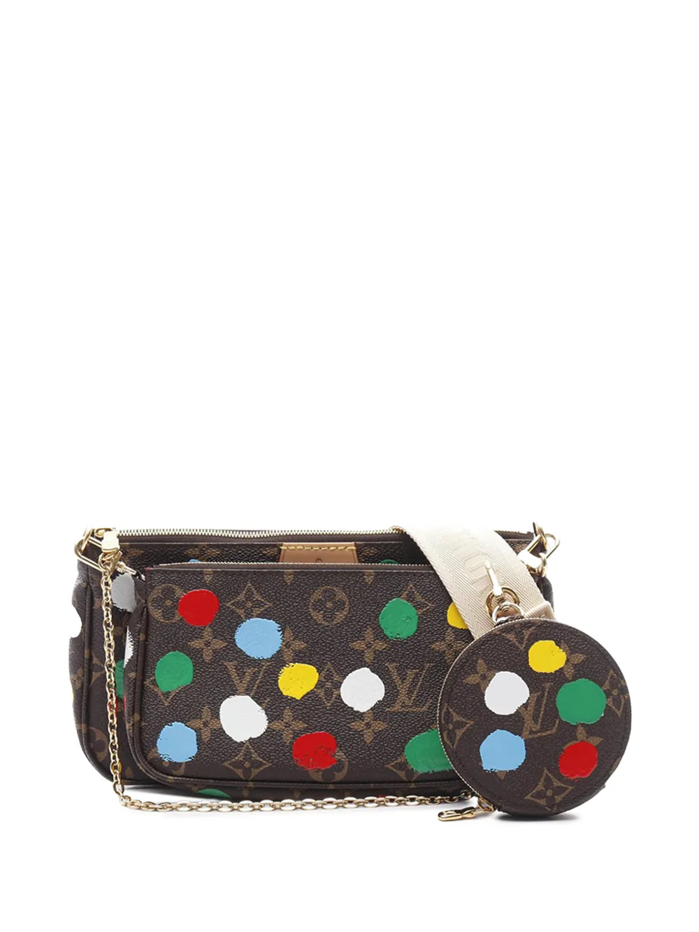Louis Vuitton Pre-Owned 2021-2026 Yayoi Kusama Monogram Painted Dots Multi Pochette Accessoires satchel - Marrone