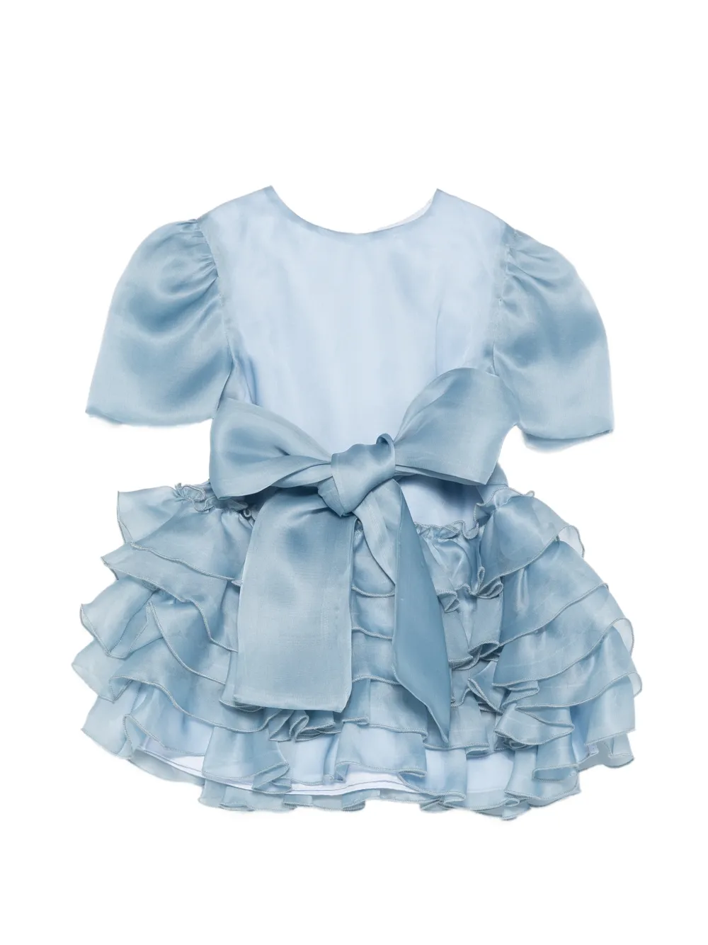 alapage ruffled bow dress - Blu