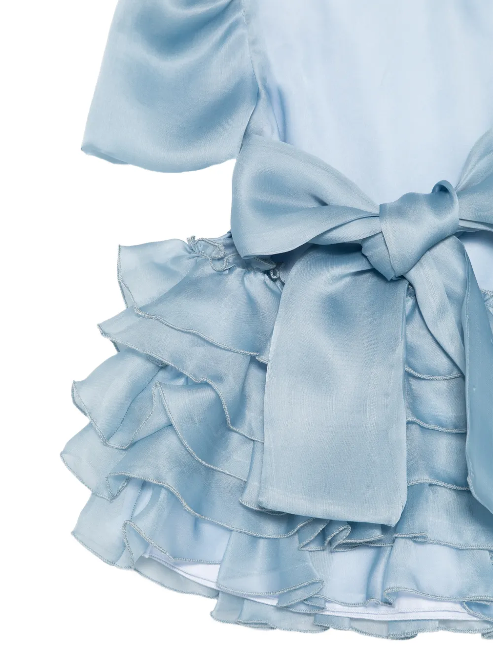  Alapage Ruffled Bow Dress - Blue 