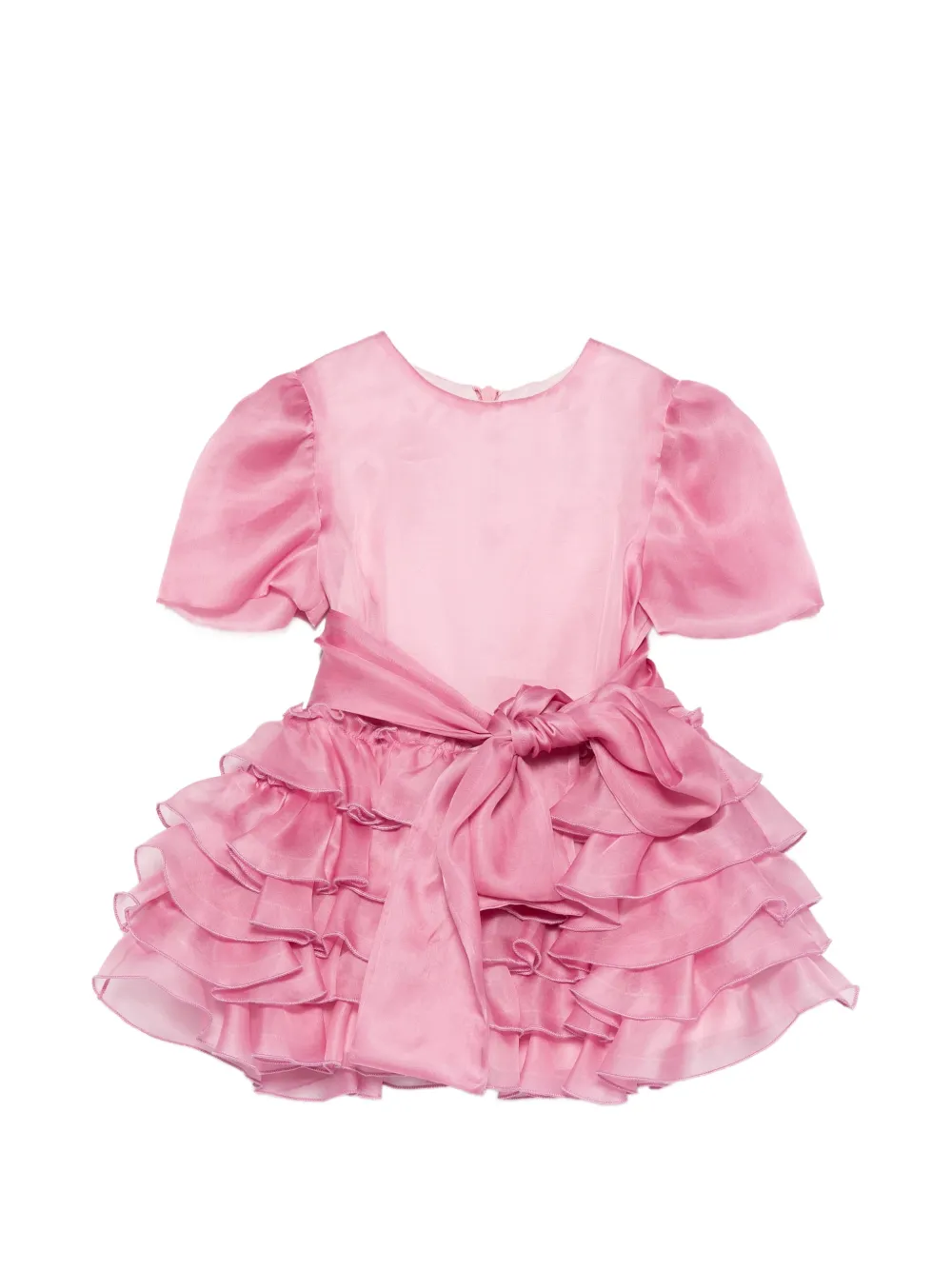alapage ruffled bow dress - Rosa