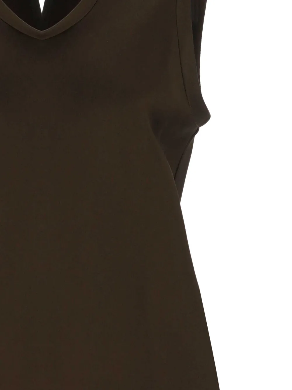  Carven V-neck Top - Brown 