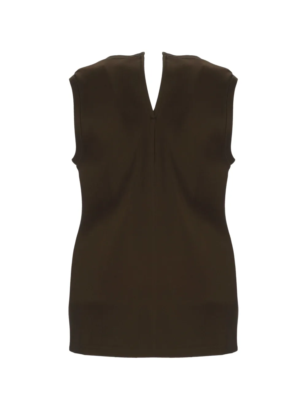  Carven V-neck Top - Brown 